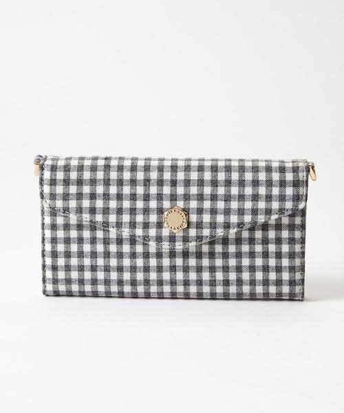 SMIR NASLI(サミールナスリ)の「Gingham Check MobileShoulder For iphoneX(スマホケース/カバー・レディース・ブラック/グレー/ネイビー/ボルドー・フリー)」の2枚目の写真