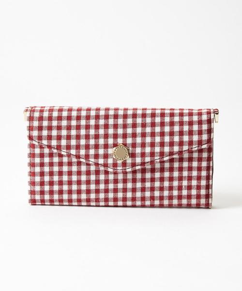 SMIR NASLI(サミールナスリ)の「Gingham Check MobileShoulder For iphoneX(スマホケース/カバー・レディース・ブラック/グレー/ネイビー/ボルドー・フリー)」の4枚目の写真