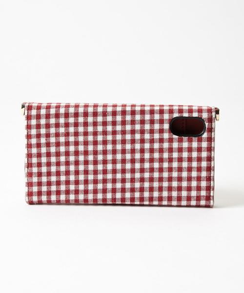 SMIR NASLI(サミールナスリ)の「Gingham Check MobileShoulder For iphoneX(スマホケース/カバー・レディース・ブラック/グレー/ネイビー/ボルドー・フリー)」の8枚目の写真
