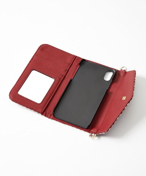SMIR NASLI(サミールナスリ)の「Gingham Check MobileShoulder For iphoneX(スマホケース/カバー・レディース・ブラック/グレー/ネイビー/ボルドー・フリー)」の5枚目の写真