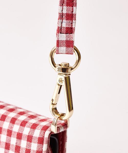 SMIR NASLI(サミールナスリ)の「Gingham Check MobileShoulder For iphoneX(スマホケース/カバー・レディース・ブラック/グレー/ネイビー/ボルドー・フリー)」の9枚目の写真