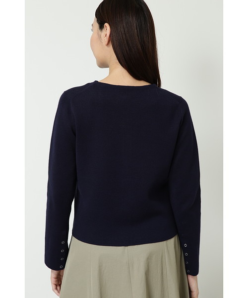 human woman（ヒューマンウーマン）の「ミラノリブジャケット（カーディガン/ボレロ・レディース・レッド/ネイビー/ベージュ系その他・MEDIUM）」の8枚目の写真