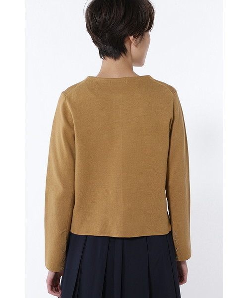 human woman（ヒューマンウーマン）の「ミラノリブジャケット（カーディガン/ボレロ・レディース・レッド/ネイビー/ベージュ系その他・MEDIUM）」の6枚目の写真