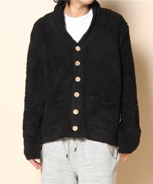 BAREFOOT DREAMS（ベアフットドリームズ）の「584 BFD-11S-010 Cozy Chic Men's School Swtr.  ◆（カーディガン/ボレロ・メンズ・ストーン/ブラック系その他/ブル－グレ－/ネイビー/キャメル/ブラウン/グレー・SMALL/MEDIUM/LARGE/X-LARGE）」の3枚目の写真