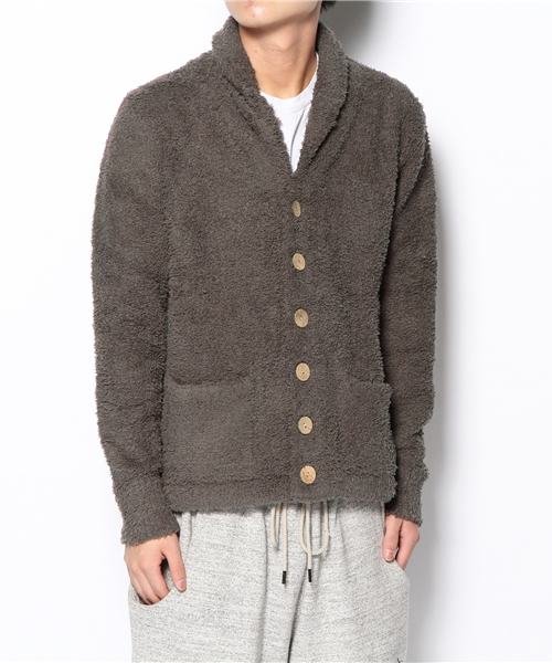 BAREFOOT DREAMS（ベアフットドリームズ）の「584 BFD-11S-010 Cozy Chic Men's School Swtr.  ◆（カーディガン/ボレロ・メンズ・ストーン/ブラック系その他/ブル－グレ－/ネイビー/キャメル/ブラウン/グレー・SMALL/MEDIUM/LARGE/X-LARGE）」の6枚目の写真