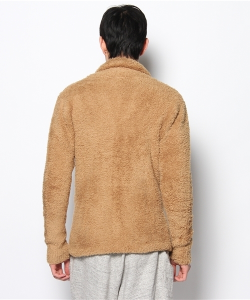 BAREFOOT DREAMS（ベアフットドリームズ）の「584 BFD-11S-010 Cozy Chic Men's School Swtr.  ◆（カーディガン/ボレロ・メンズ・ストーン/ブラック系その他/ブル－グレ－/ネイビー/キャメル/ブラウン/グレー・SMALL/MEDIUM/LARGE/X-LARGE）」の8枚目の写真