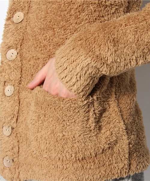 BAREFOOT DREAMS（ベアフットドリームズ）の「584 BFD-11S-010 Cozy Chic Men's School Swtr.  ◆（カーディガン/ボレロ・メンズ・ストーン/ブラック系その他/ブル－グレ－/ネイビー/キャメル/ブラウン/グレー・SMALL/MEDIUM/LARGE/X-LARGE）」の10枚目の写真