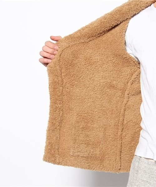 BAREFOOT DREAMS（ベアフットドリームズ）の「584 BFD-11S-010 Cozy Chic Men's School Swtr.  ◆（カーディガン/ボレロ・メンズ・ストーン/ブラック系その他/ブル－グレ－/ネイビー/キャメル/ブラウン/グレー・SMALL/MEDIUM/LARGE/X-LARGE）」の12枚目の写真