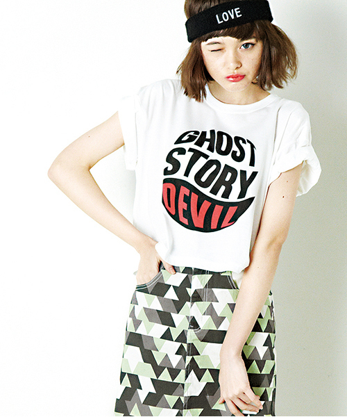 WEGO(ウィゴー)の「WEGO/ロールUPプリントショートTee(S)(Tシャツ/カットソー・レディース・その他2/その他3/その他1/その他4/その他5・FREE)」の4枚目の写真