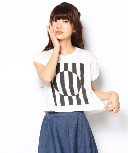 WEGO(ウィゴー)の「WEGO/ロールUPプリントショートTee(S)(Tシャツ/カットソー・レディース・その他2/その他3/その他1/その他4/その他5・FREE)」の5枚目の写真