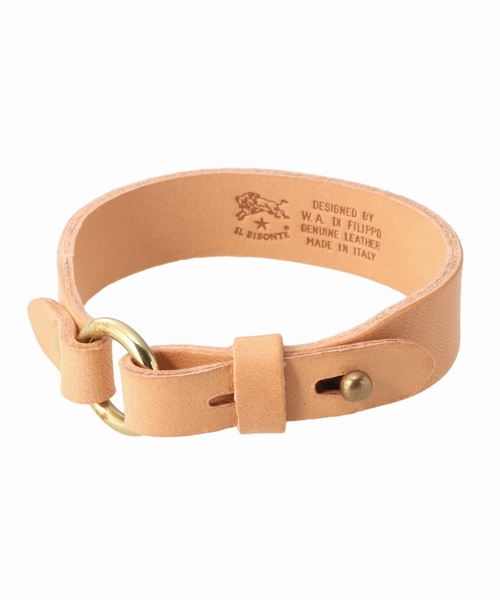 IL BISONTE(イルビゾンテ)の「IL BISONTE/ イルビゾンテ : プレーンブレス#(ブレスレット・メンズ・ブラック/ベージュ/ブラウン・FREE)」の1枚目の写真