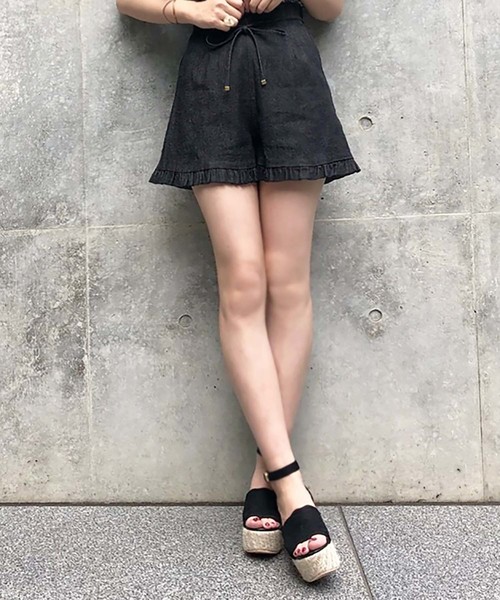 one after another NICE CLAUP（ワンアフターアナザーナイスクラップ）の「フリルショートパンツ（その他パンツ・レディース・ベージュ/ネイビー/オレンジ系その他/チェック・FREE）」の3枚目の写真