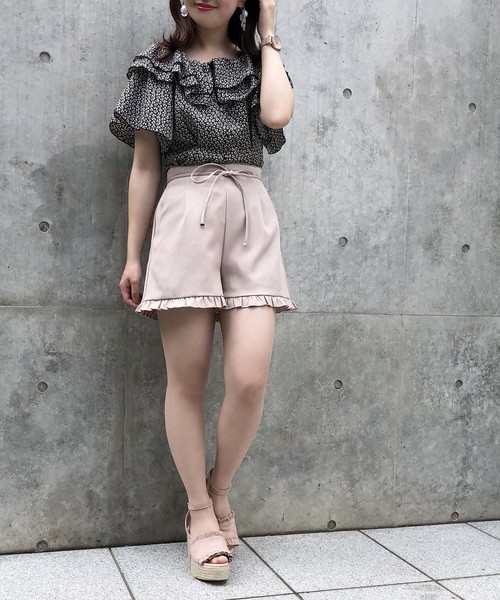 one after another NICE CLAUP（ワンアフターアナザーナイスクラップ）の「フリルショートパンツ（その他パンツ・レディース・ベージュ/ネイビー/オレンジ系その他/チェック・FREE）」の11枚目の写真