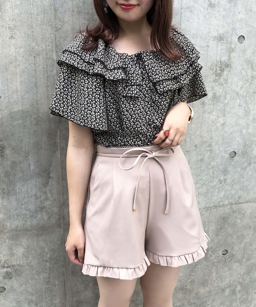 one after another NICE CLAUP（ワンアフターアナザーナイスクラップ）の「フリルショートパンツ（その他パンツ・レディース・ベージュ/ネイビー/オレンジ系その他/チェック・FREE）」の12枚目の写真