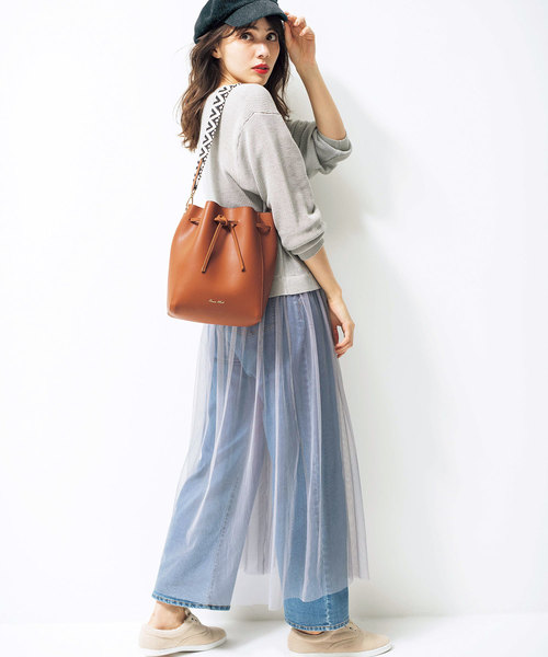 GeeRA(ジーラ)の「裾チュール付ニットカーディガン(カーディガン/ボレロ・レディース・ブラック/グレー・SMALL/MEDIUM/LARGE/X-LARGE/XX-LARGE)」の6枚目の写真