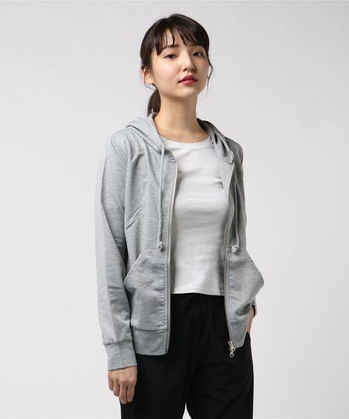 KOBE LETTUCE（コウベレタス）の「フード付き★ジップアップパーカー＊レディース/トップス/ダブルzip[C3447]神戸レタス（パーカー・レディース・ネイビー/グレー/オフホワイト・FREE）」の6枚目の写真