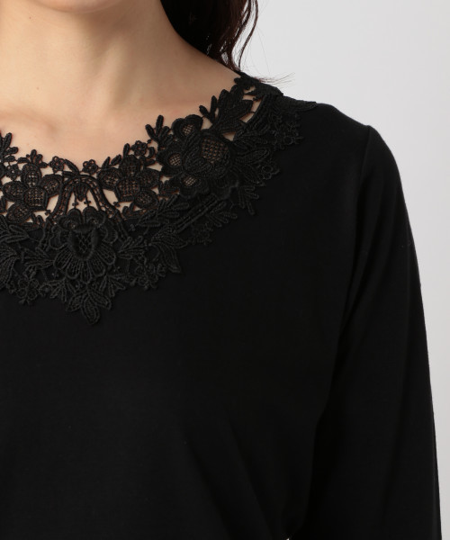 studio CLIP(スタディオクリップ)の「《機能性素材》Wレース長袖プルオーバー(Tシャツ/カットソー・レディース・ブラック/オフホワイト/ボルドー・LARGE/MEDIUM)」の5枚目の写真