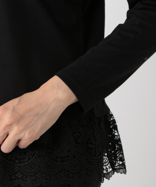 studio CLIP(スタディオクリップ)の「《機能性素材》Wレース長袖プルオーバー(Tシャツ/カットソー・レディース・ブラック/オフホワイト/ボルドー・LARGE/MEDIUM)」の7枚目の写真