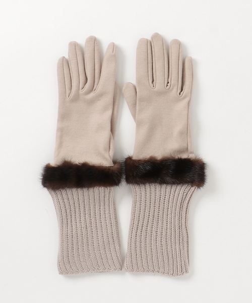 新品タグ付☆アルポ☆ALPO☆ミンク×ニット☆上質なロンググローブ☆手袋 ALPO（アルポ）の「ALPO ミンクファーグローブ（手袋）」 - WEAR