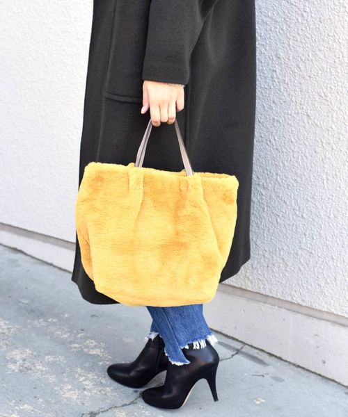 Khaju（カージュ）の「【WEB限定】Khaju:エコファートート◇（トートバッグ・レディース・ブラウン/イエロー/ブルー/グリーン/ダークグレー/ナチュラル・ONE SIZE）」の2枚目の写真