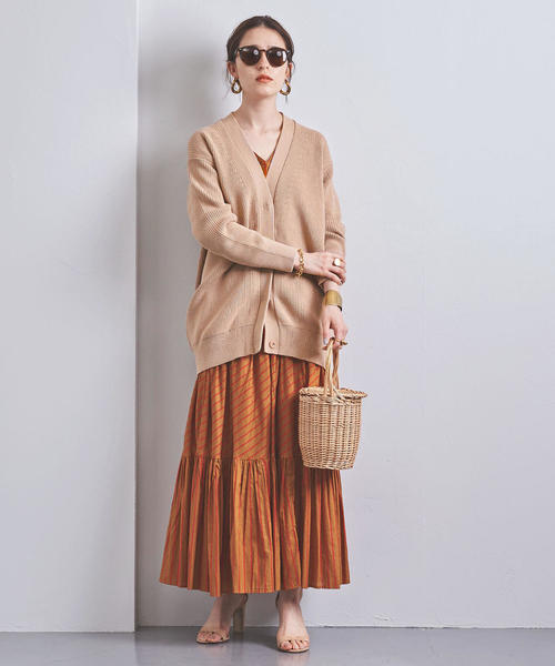 UNITED ARROWS（ユナイテッドアローズ）の「UBCB アゼ ロングカーディガン◆（カーディガン/ボレロ・レディース・ホワイト/ベージュ・フリー）」の8枚目の写真