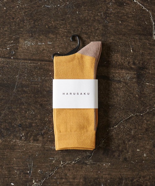 HARUSAKU(ハルサク)の「HARUSAKU / SIngle Back LIne Socks:ハルサク メンズシングル バックライン ソックス(ソックス/靴下・メンズ・ブラック/ブラウン/オフホワイト/ブルー/ライトグリーン/ホワイト系その他/ブラウン系その他/チャコールグレー/レッド/イエロー系その他/ネイビー/ライトグレー/ダークグレー/アッシュグレー/イエロー/ピンク/サックスブルー/ピンク系その他/オレンジ・M/L/S)」の15枚目の写真