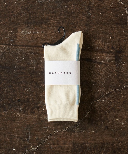 HARUSAKU(ハルサク)の「HARUSAKU / SIngle Back LIne Socks:ハルサク メンズシングル バックライン ソックス(ソックス/靴下・メンズ・ブラック/ブラウン/オフホワイト/ブルー/ライトグリーン/ホワイト系その他/ブラウン系その他/チャコールグレー/レッド/イエロー系その他/ネイビー/ライトグレー/ダークグレー/アッシュグレー/イエロー/ピンク/サックスブルー/ピンク系その他/オレンジ・M/L/S)」の12枚目の写真