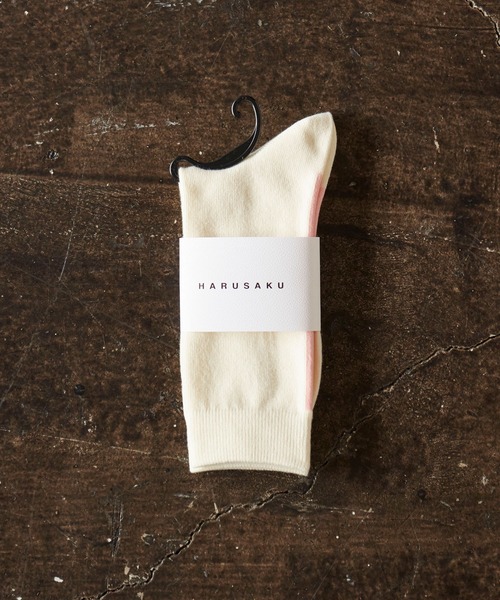 HARUSAKU(ハルサク)の「HARUSAKU / SIngle Back LIne Socks:ハルサク メンズシングル バックライン ソックス(ソックス/靴下・メンズ・ブラック/ブラウン/オフホワイト/ブルー/ライトグリーン/ホワイト系その他/ブラウン系その他/チャコールグレー/レッド/イエロー系その他/ネイビー/ライトグレー/ダークグレー/アッシュグレー/イエロー/ピンク/サックスブルー/ピンク系その他/オレンジ・M/L/S)」の16枚目の写真
