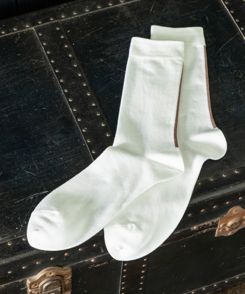 HARUSAKU(ハルサク)の「HARUSAKU / SIngle Back LIne Socks:ハルサク メンズシングル バックライン ソックス(ソックス/靴下・メンズ・ブラック/ブラウン/オフホワイト/ブルー/ライトグリーン/ホワイト系その他/ブラウン系その他/チャコールグレー/レッド/イエロー系その他/ネイビー/ライトグレー/ダークグレー/アッシュグレー/イエロー/ピンク/サックスブルー/ピンク系その他/オレンジ・M/L/S)」の20枚目の写真