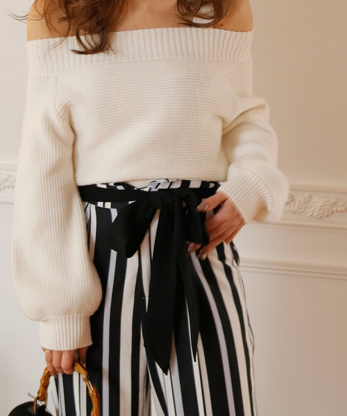 LIPSERVICE（リップサービス）の「センタープレスリボンベルトワイドパンツ（その他パンツ・レディース・ブラック/ピンクベージュ/その他1・S/M）」の5枚目の写真