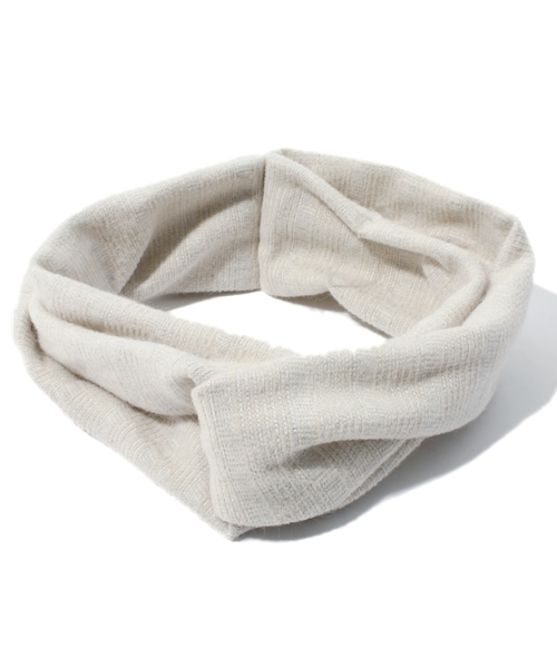Chico（チコ）の「ジャガードニットターバン（その他ヘアアクセサリー・レディース・ホワイト/ベージュ/ブラック・FREE）」の2枚目の写真