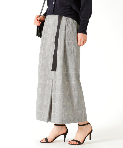 1er Arrondissement(プルミエアロンディスモン)の「グレンチェックラップ風マキシSK(スカート・レディース・ベージュ・38/36)」の11枚目の写真