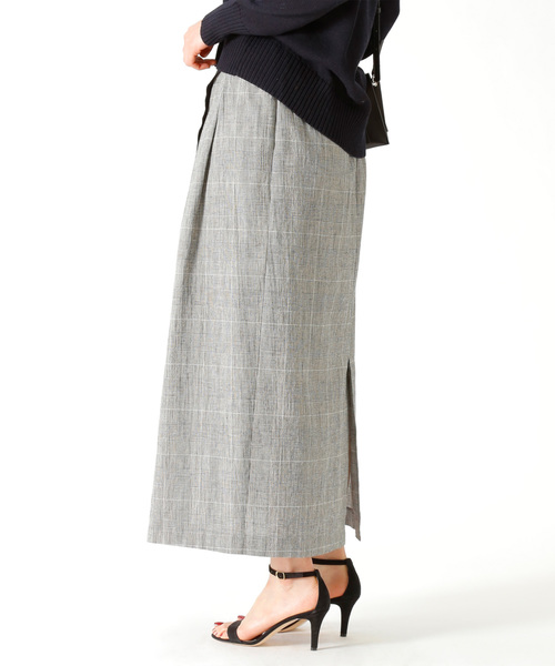 1er Arrondissement(プルミエアロンディスモン)の「グレンチェックラップ風マキシSK(スカート・レディース・ベージュ・38/36)」の10枚目の写真