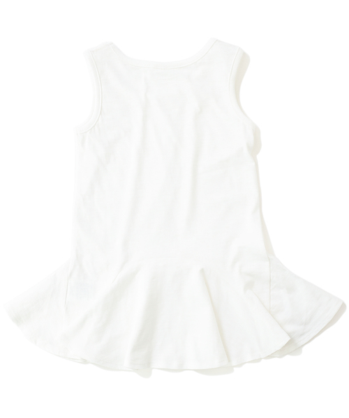 devirock（デビロック）の「裾フレアタンクトップ（タンクトップ・キッズ・ホワイト・100cm/120cm/160cm/140cm/110cm/150cm/130cm）」の3枚目の写真