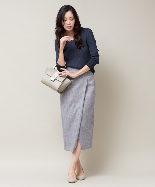 qualite（カリテ）の「リネンコットンドレープニット（ニット/セーター・レディース・ホワイト/ダークグリーン/ベージュ/ライム・フリー）」の14枚目の写真