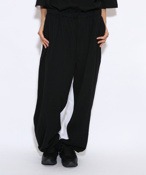 i（アイ）の「FB配色カットパンツ（その他パンツ・レディース・ホワイト/ブラック・ﾌﾘ-）」の2枚目の写真