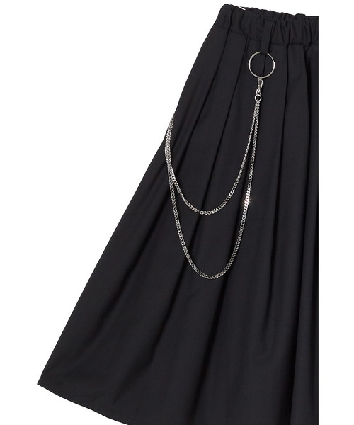 新品✦マークアンドロナ✦2024秋冬CD11-TTSK✦2wayスカートブラック ankoROCK（アンコロック）の「ウォレットチェーンロングスカート