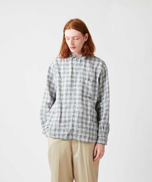 トップス Steven Alan MONTI BOX CAMP COLLAR SHIRT Steven Alan（スティーブンアラン）の「＜Steven Alan＞MONTI