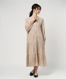 Pierrot | ティアードノーカラー シャツワンピース(ワンピース)