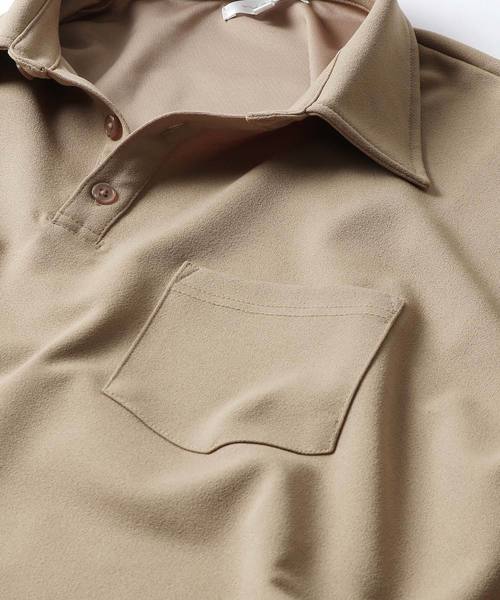 NILWAY（ニルウェイ）の「ジョーゼットビッグポロシャツ【イージーケア】（ポロシャツ・メンズ・ベージュ/ブラック/ネイビー/グレー/ブラウン・MEDIUM/LARGE）」の7枚目の写真