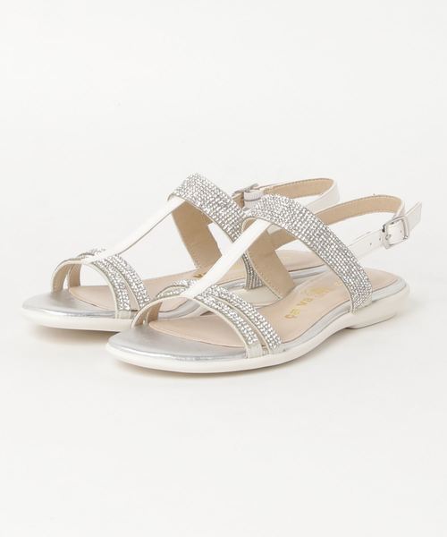 cava cava（サヴァサヴァ）の「<cavacava (サヴァサヴァ) >ラインストーンサンダル（サンダル・レディース・ベージュ/ライトグレー/ブラック/ホワイト・L/LL/S/M）」の8枚目の写真