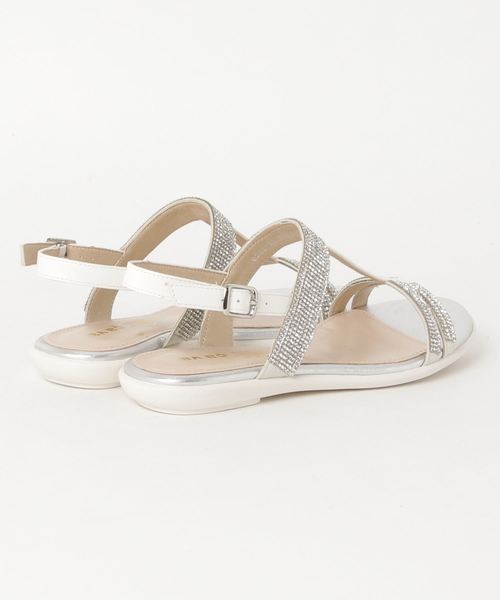 cava cava（サヴァサヴァ）の「<cavacava (サヴァサヴァ) >ラインストーンサンダル（サンダル・レディース・ベージュ/ライトグレー/ブラック/ホワイト・L/LL/S/M）」の7枚目の写真