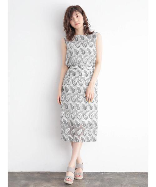 YECCA VECCA（イェッカヴェッカ）の「リーフレースノースリーブブラウス ●（シャツ/ブラウス・レディース・レッド/オフホワイト/グレー・FREE）」の10枚目の写真