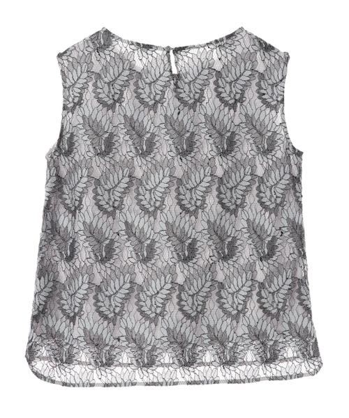 YECCA VECCA（イェッカヴェッカ）の「リーフレースノースリーブブラウス ●（シャツ/ブラウス・レディース・レッド/オフホワイト/グレー・FREE）」の16枚目の写真