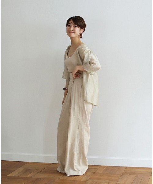 TODAYFUL(トゥデイフル)の「ツイルWラップアラウンドパンツ(その他パンツ・レディース・ナチュラル/グリーン系その他・36inch/38inch)」の3枚目の写真