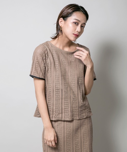 MILLION CARATS(ミリオンカラッツ)の「【STYLE4】レースブラウス(シャツ/ブラウス)」|サンドベージュ