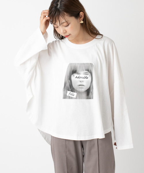 mystic(ミスティック)の「PHOTOラウンドT(Tシャツ/カットソー)」|オフホワイト