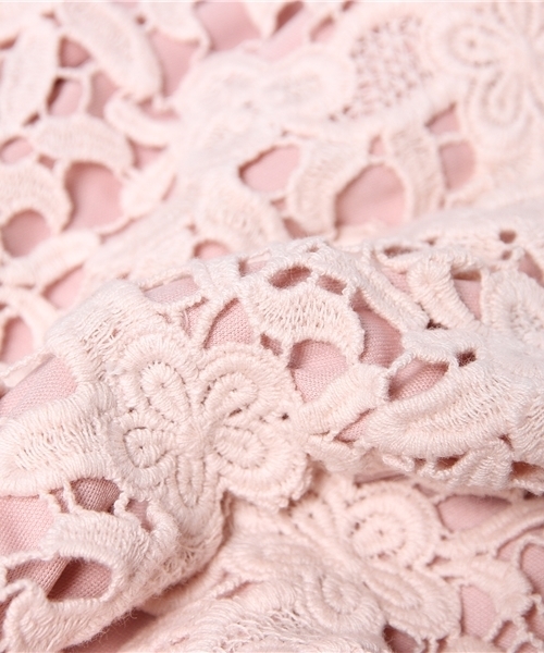 BLONDY ReLISH（ブロンディリリッシュ）の「ワッペンレースワンピース（ワンピース・レディース・ネイビー/ピンク/オフホワイト・MEDIUM/SMALL）」の9枚目の写真