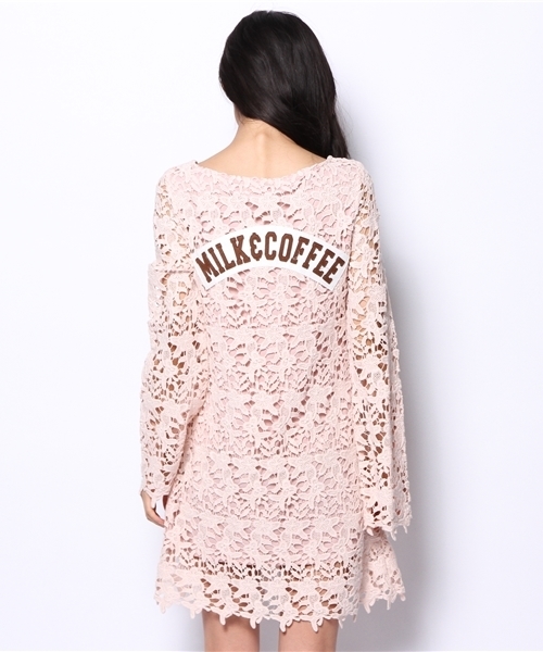 BLONDY ReLISH（ブロンディリリッシュ）の「ワッペンレースワンピース（ワンピース・レディース・ネイビー/ピンク/オフホワイト・MEDIUM/SMALL）」の10枚目の写真