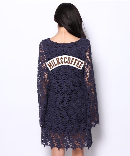 BLONDY ReLISH（ブロンディリリッシュ）の「ワッペンレースワンピース（ワンピース・レディース・ネイビー/ピンク/オフホワイト・MEDIUM/SMALL）」の11枚目の写真